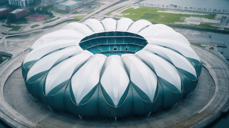 花瓣造型体育馆户外体育中心建筑图,高清,摄影图,摄影图片,图片大全,摄影图免费下载
